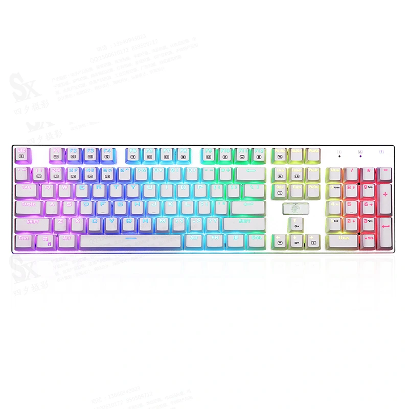 104 kalitli RGB mexanik oʻyin klaviaturasi USB simli