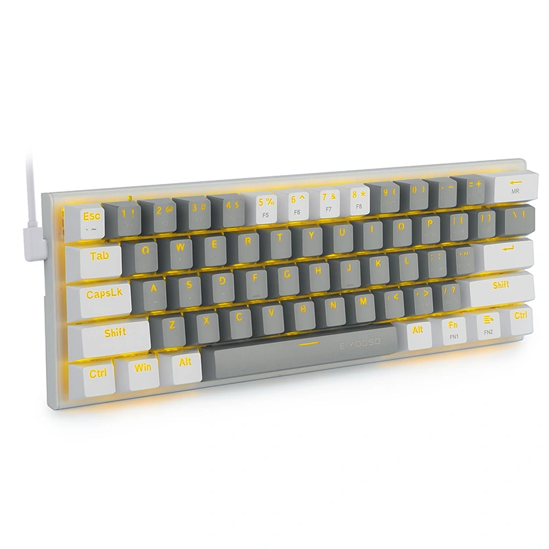 61 Key 60% Simli LED Mexanik O'yin klaviaturasi