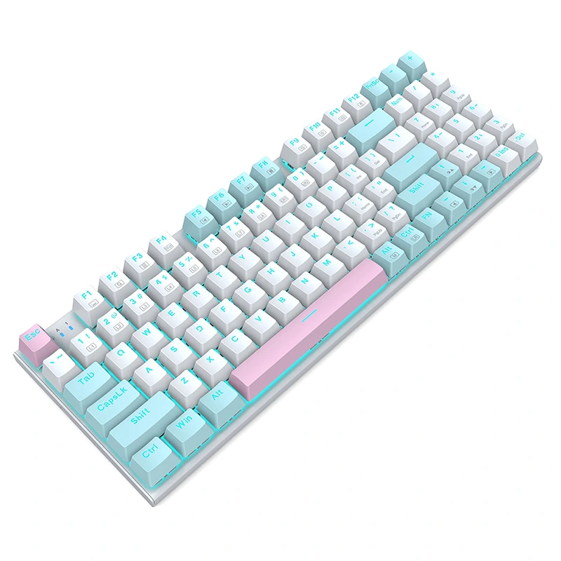 Simli mexanik RGB 94 kalitli oʻyin klaviaturasi