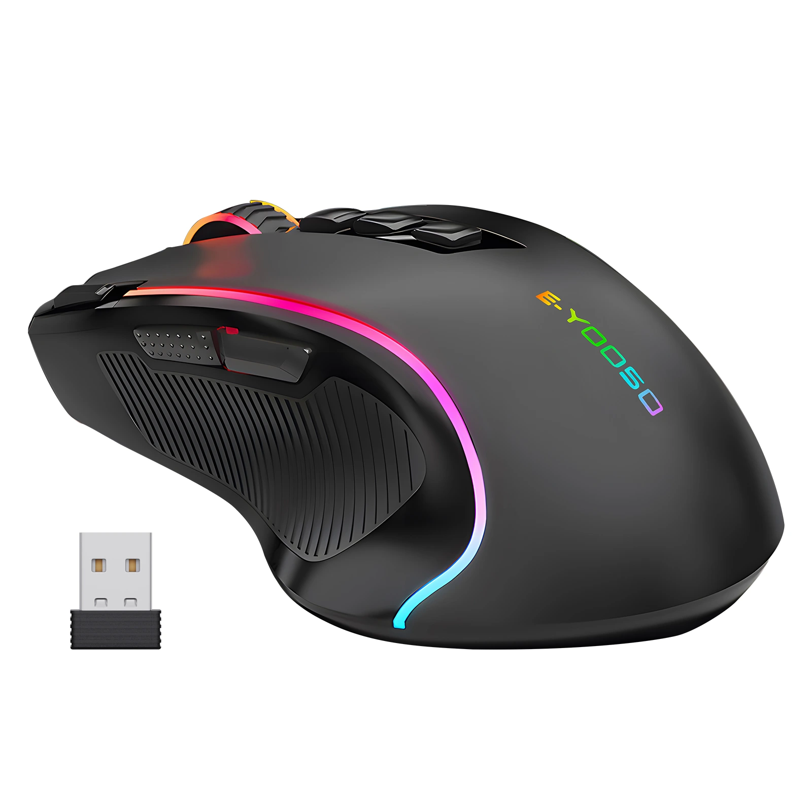 Simsiz o'yin sichqonchasi RGB 9 dasturlashtiriladigan tugmalar